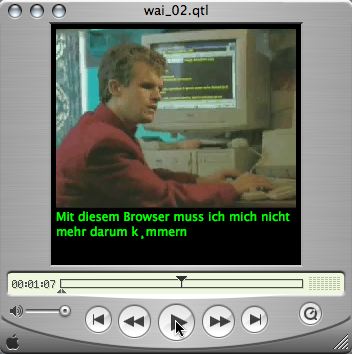 Misrendered „ö“ German-language captioning example with „können“ misrendered