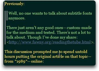 Multiple levels of quotation, very narrow window